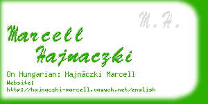marcell hajnaczki business card